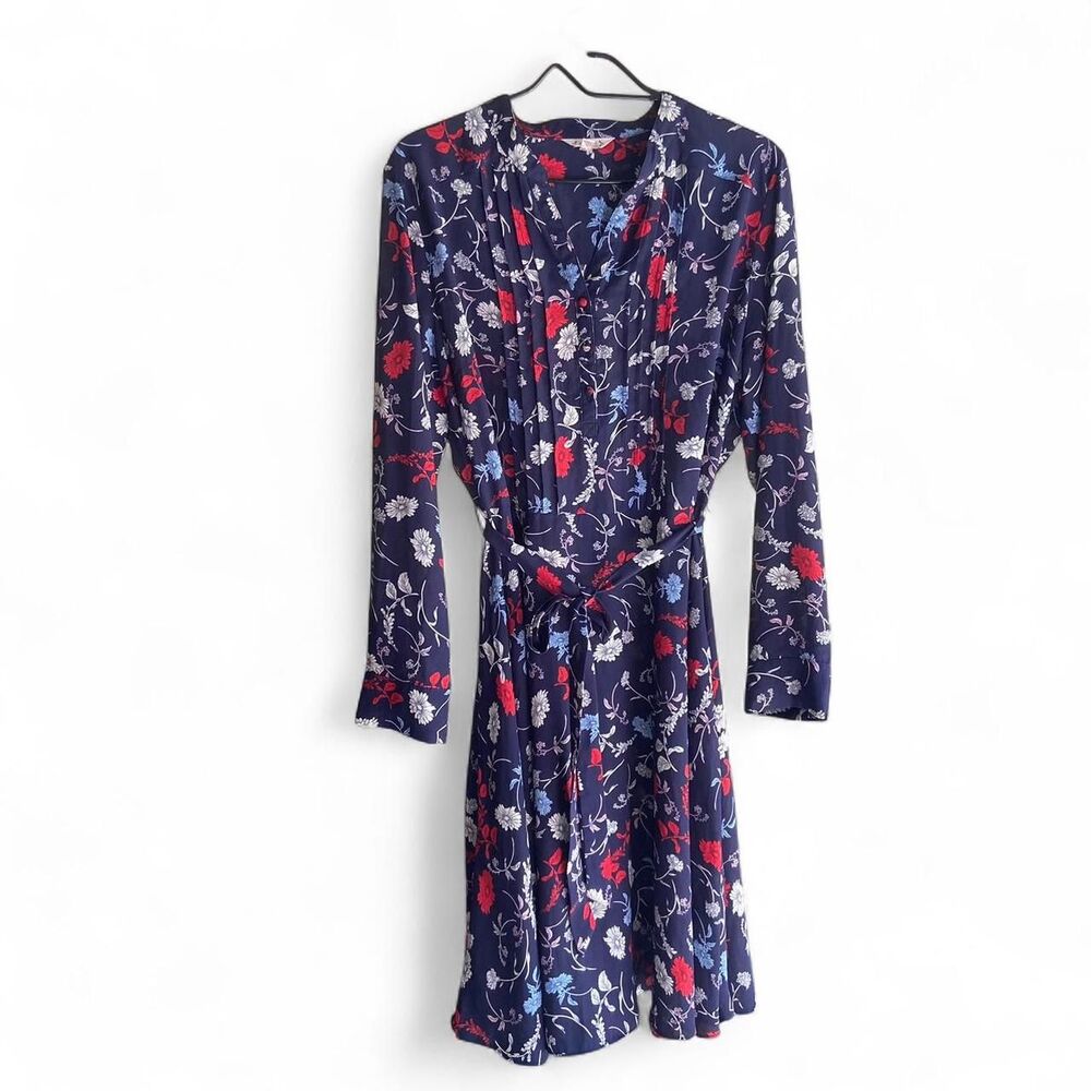 Navy blue  floral print Nanette Lepore dress size 14